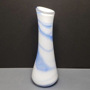 Handmade Signed Blown Cased Glass Vase